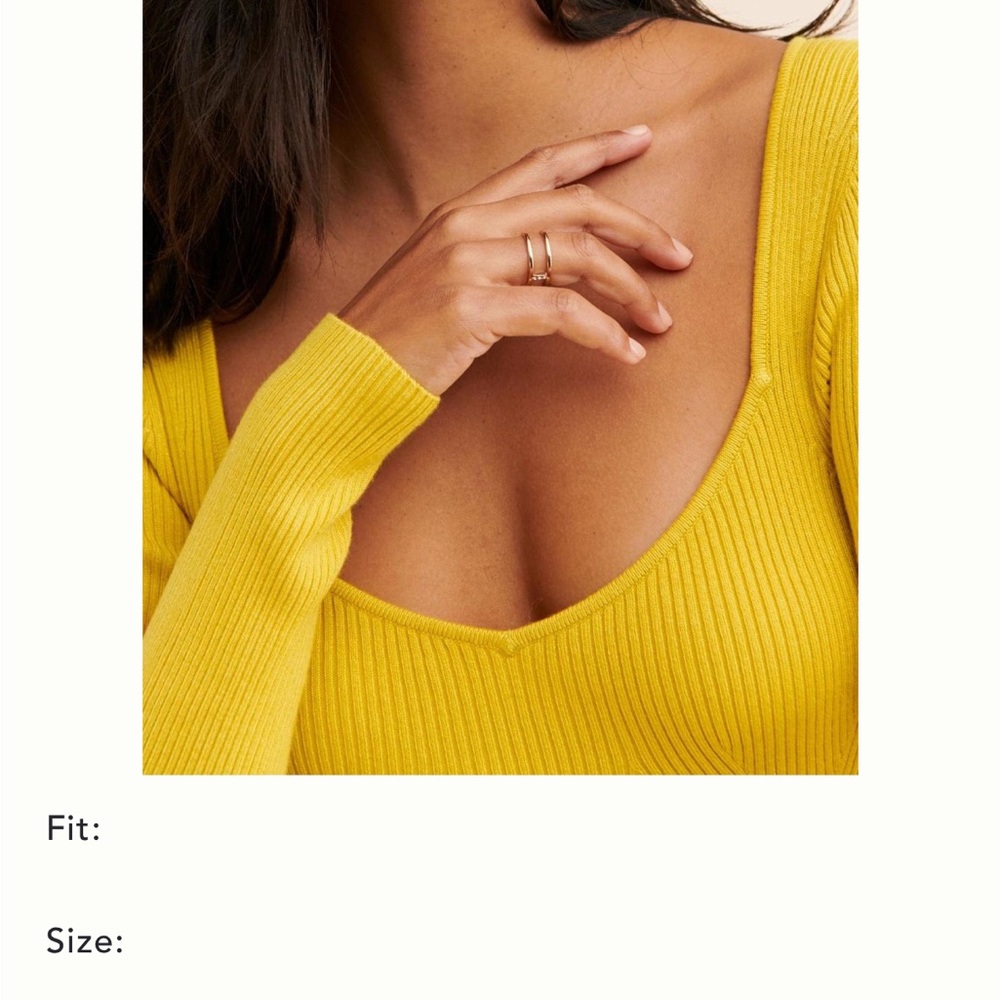 Anthropologie Ribbed Scoop-Neck Long-Sleeve Top in Mustard Yellow